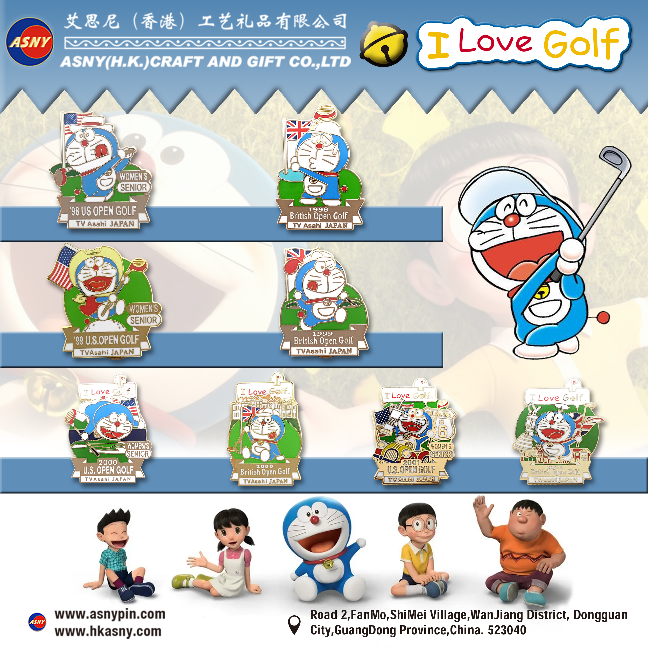 Catalog - Metal - Badge/Lapel Pin Price/Design/Production/Maker/Supply/Factory - Doraemon Olympics (4)