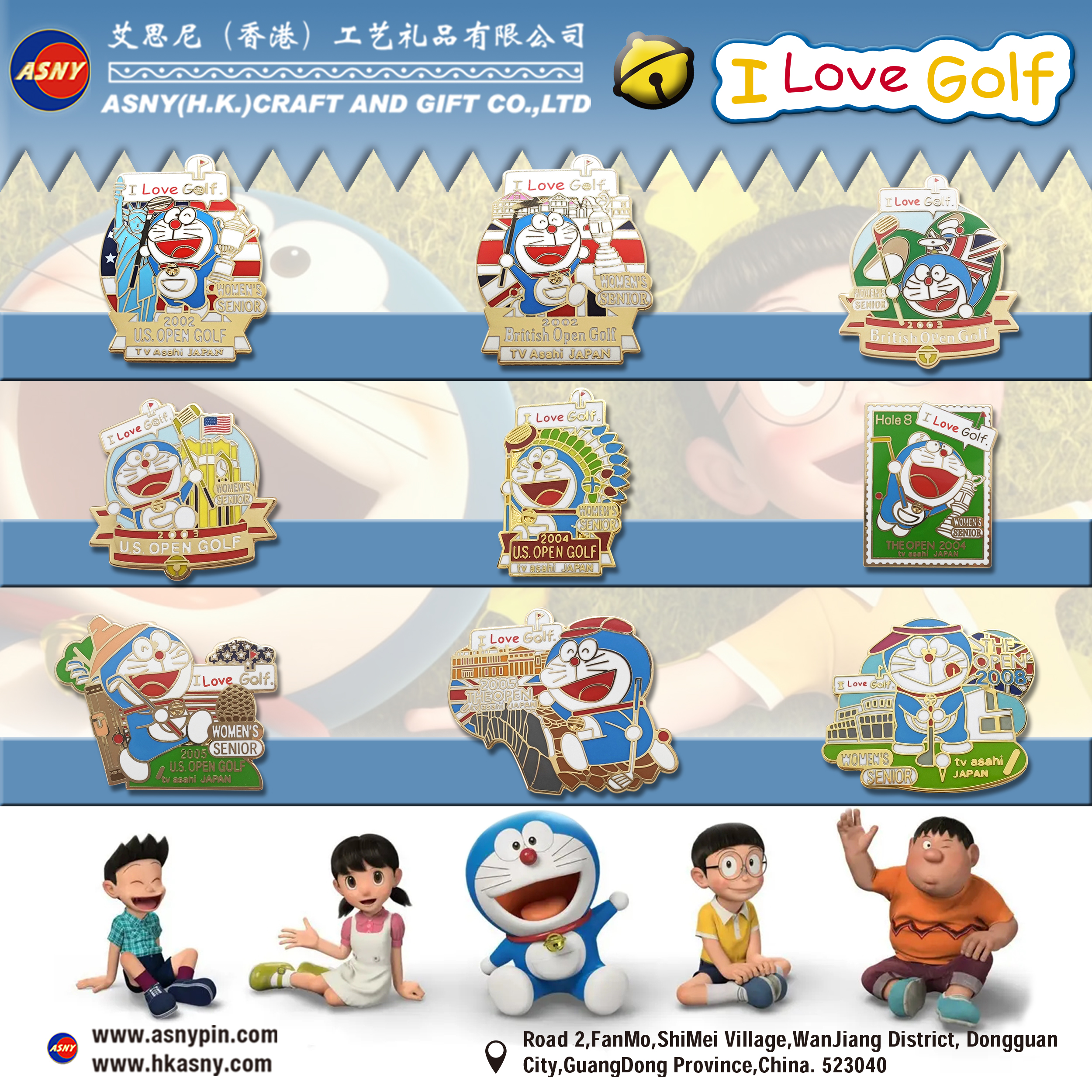 Catalog - Metal - Badge/Lapel Pin Price/Design/Production/Maker/Supply/Factory - Doraemon Olympics (3)