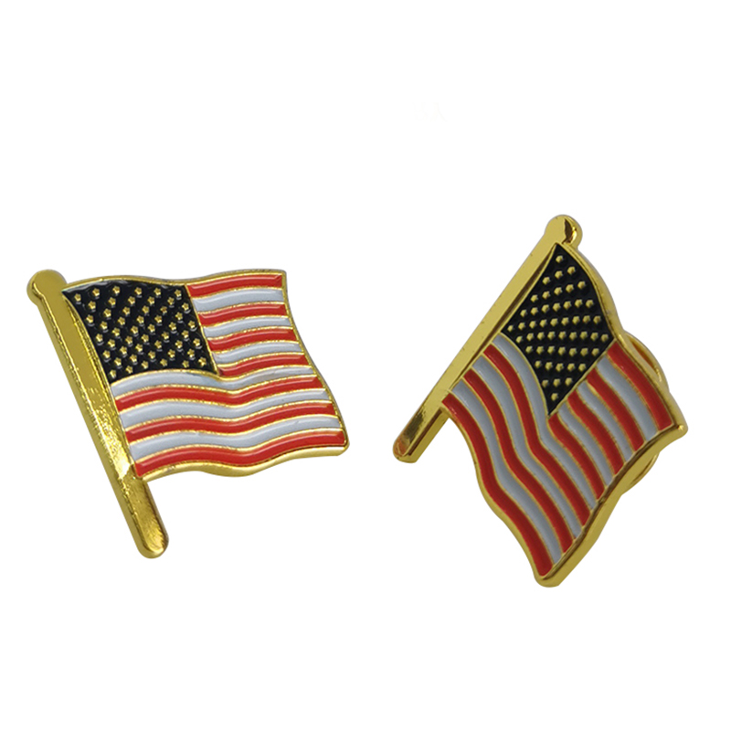 American Flag Metal Pins