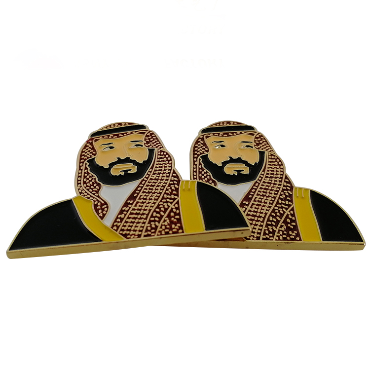 Saudi Muhammad enamel metal pin with magnet