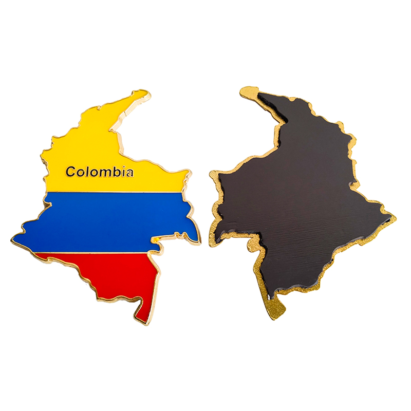 Colombian Flag Map Fridge Magnet – Vibrant and Golden