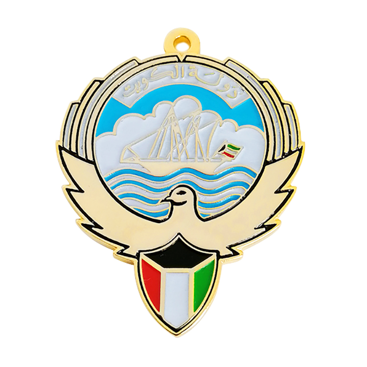 Kuwait Keychain Necklace Kuwait National Emblem Pendant
