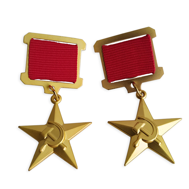 3D Gold Star Hero Medal Of Socialist Labour Of Russia