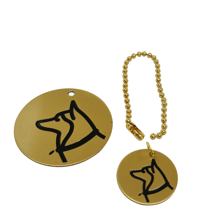 Lovely Brass Metal Dog Charm Pet ID tag