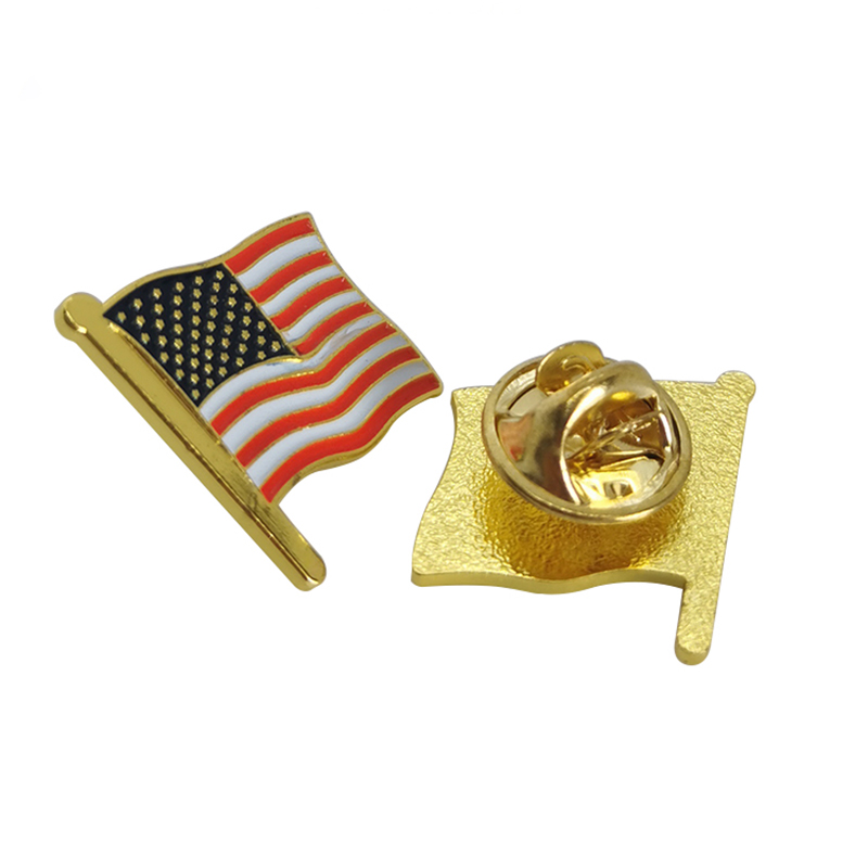 American Flag Metal Pins