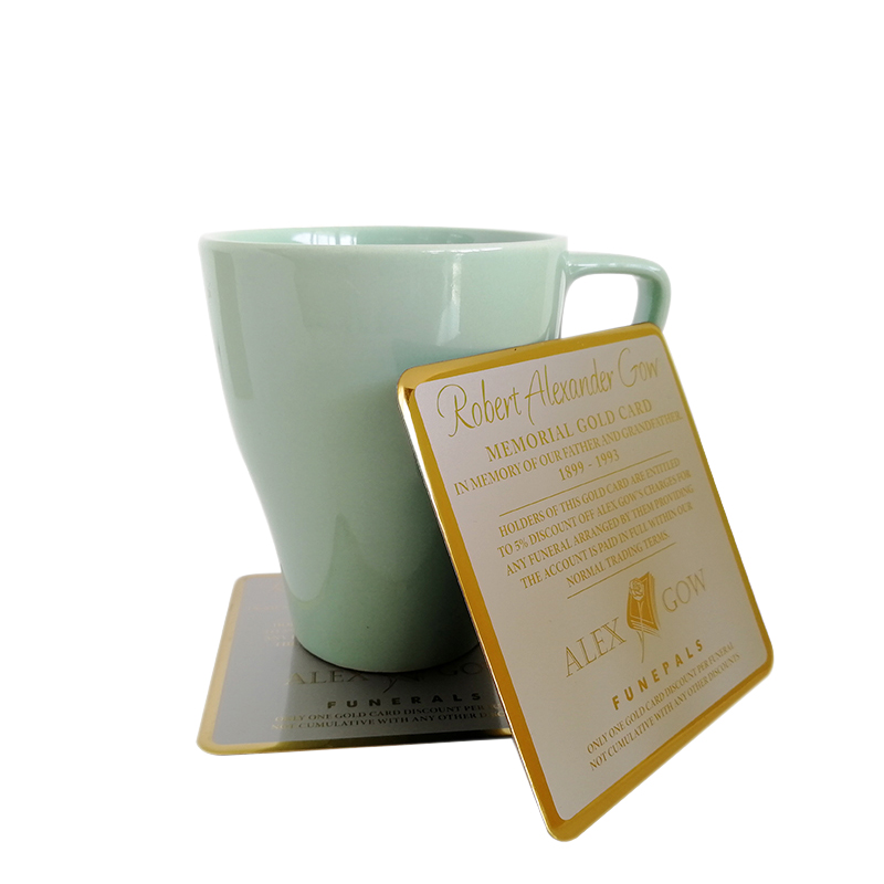 Photo-Etched Logo Tin Cup Coaster
