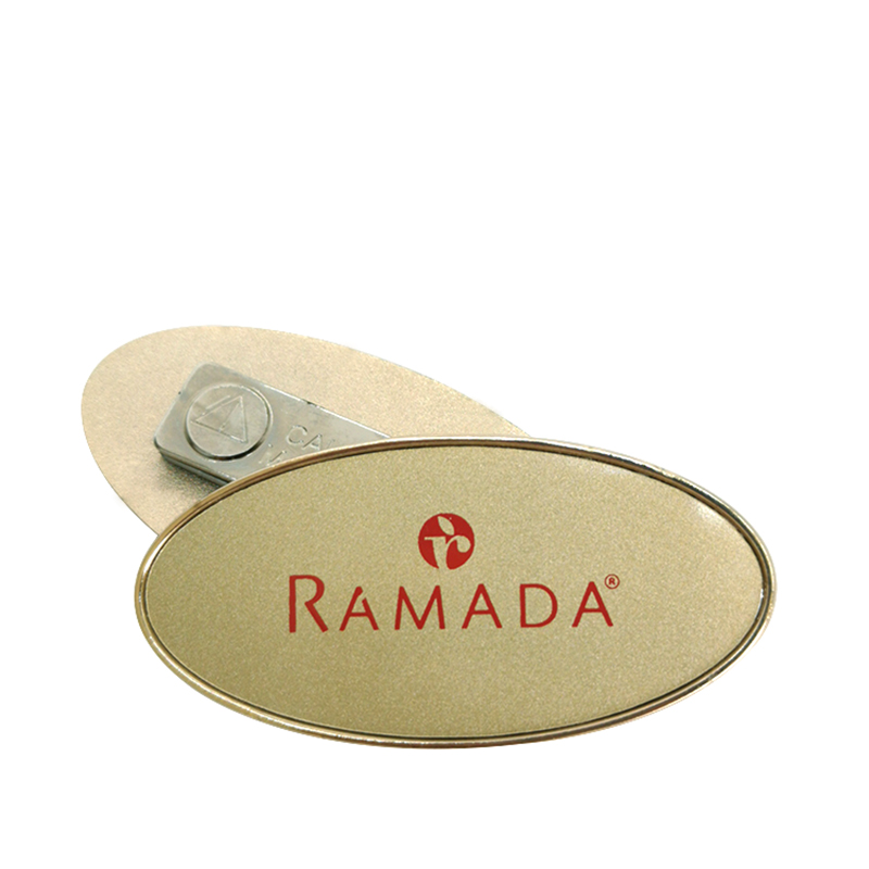 International Ramada Hotel Logo Metal Magenetic Name tag 