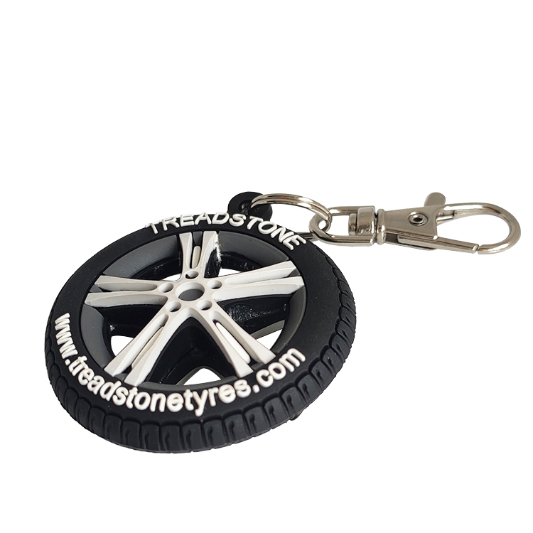 Fashion 3D Tire PVC Keychain