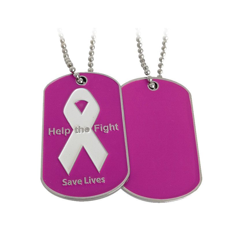 Breast Cancer Pink Ribbon Necklace