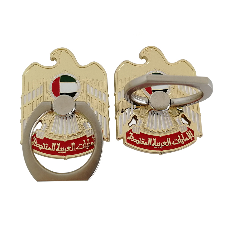 UAE Emblem Gold Plated Photo Holder Enamel Eagle Phone Stand
