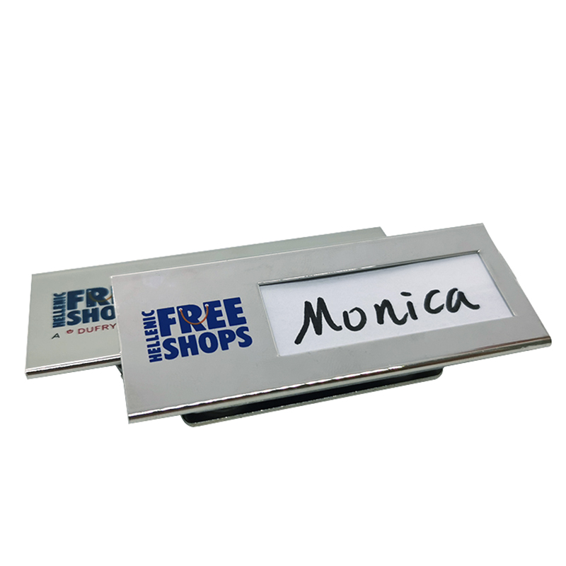 Hellenic Duty Free Shop Printed Logo Insertable Card Name Plate   