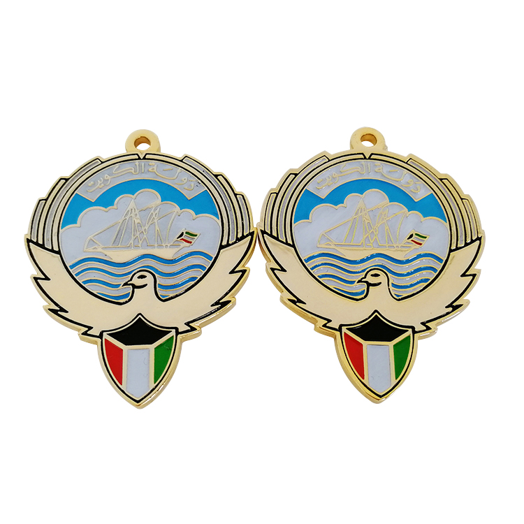 Kuwait Keychain Necklace Kuwait National Emblem Pendant