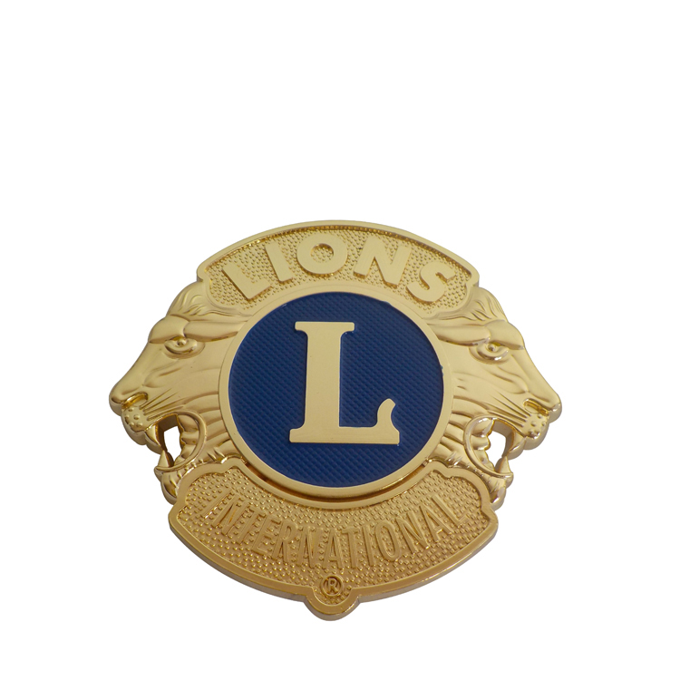 Lions Clubs International Metal Car Emblem Badge