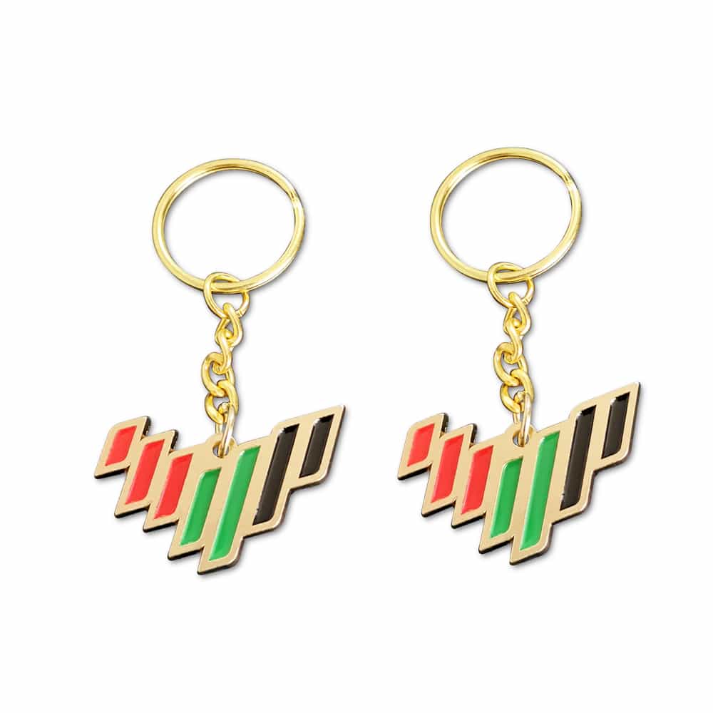 Soft Enamel UAE Nation Brand Logo Keychain Metal Keying National Day Souvenirs