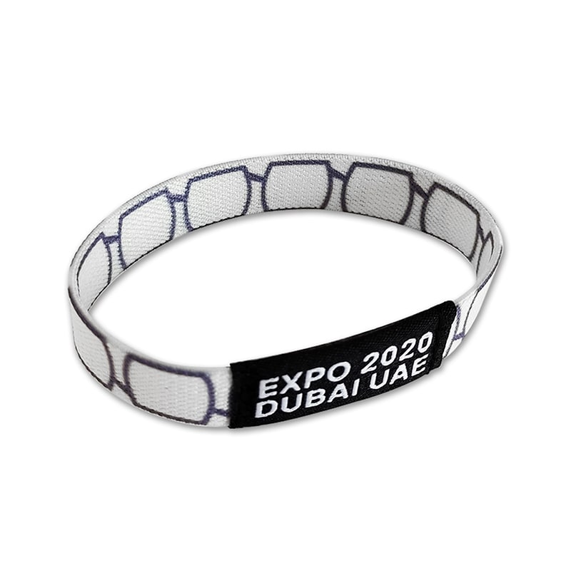 Customizable Elastic Webbing Wristband for UAE Expo