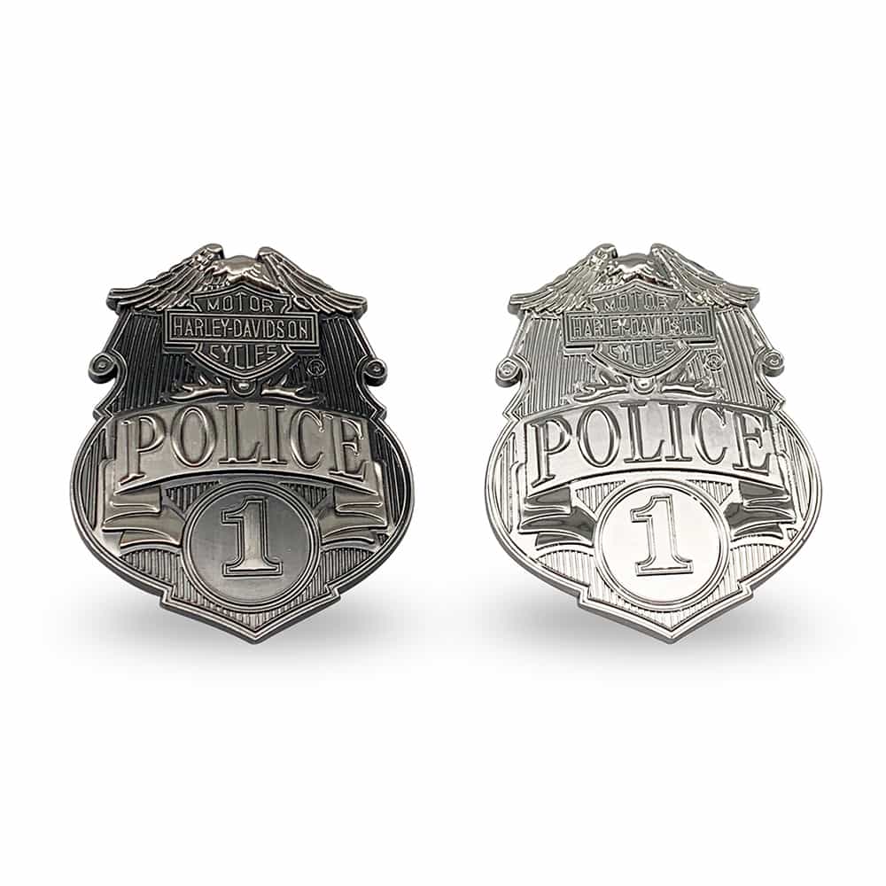 Zinc Alloy Die Casted Vintage 3D Shield Police Badge Harley-Davidson Commemorative Badge