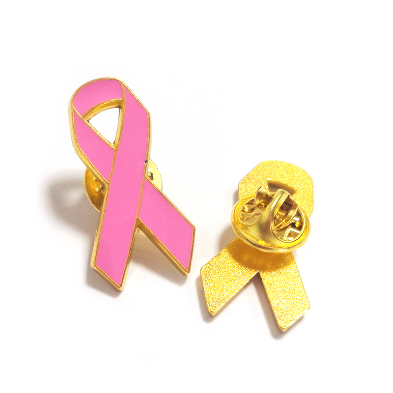 Pink ribbon brooch Souvenir:Craft:Promotional Item Price:Design:Customize:Production:Maker:Supply:Factory 